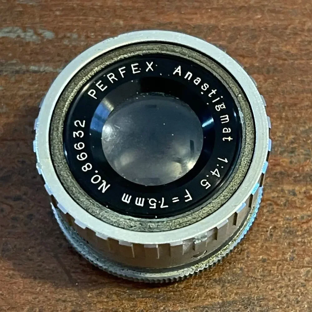 Vintage Perfex Anastigmat 1:4.5 / 7.5mm Enlarger Lens Made in Japan
